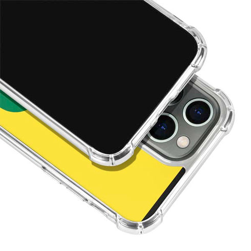 University of Oregon Mesh Yellow iPhone 15 Pro Clear Case